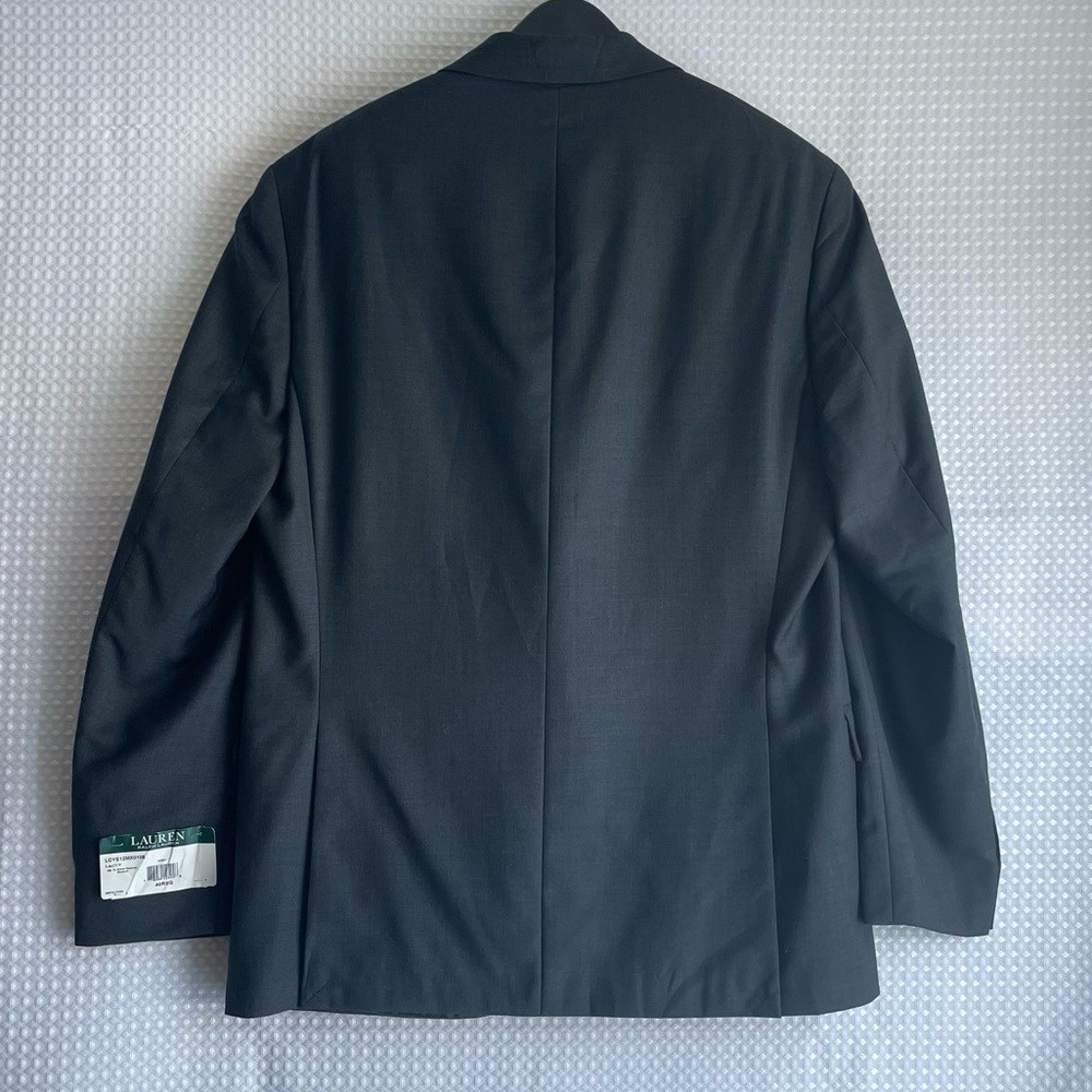 NWT Lauren Ralph Lauren 40R Blazer 100% Wool Ultraflex Charcoal Grey Sport #716 - Picture 13 of 15